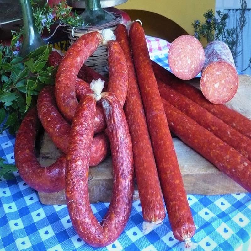 spicy sausage from Felici Salumi