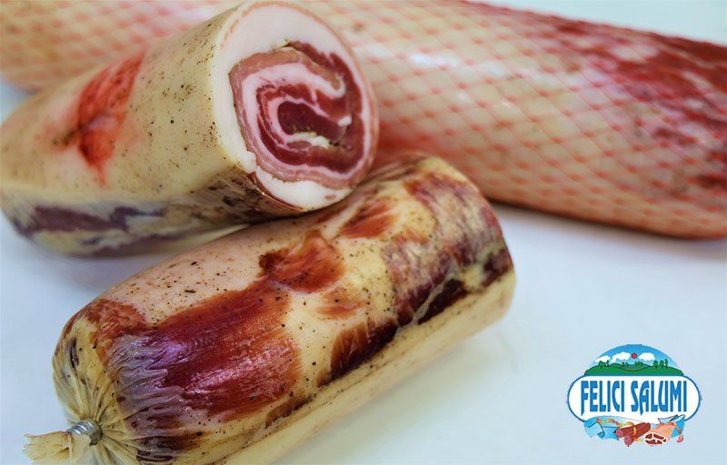 stagioanta rolled bacon from Felici Salumi