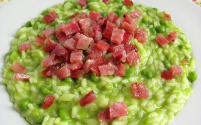 Risotto con piselli e Sbriciolona