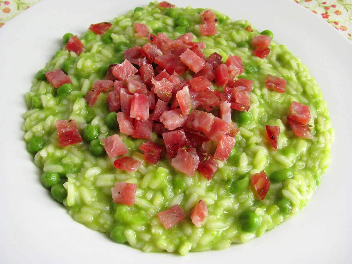 risotto piselli sbriciolona