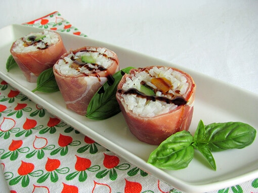 sushi di prosciutto crudo aceto balsamico