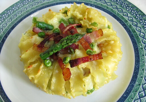 pasta al forno asparagi e pancetta