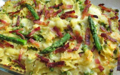 Pasta al forno con asparagi e Pancetta