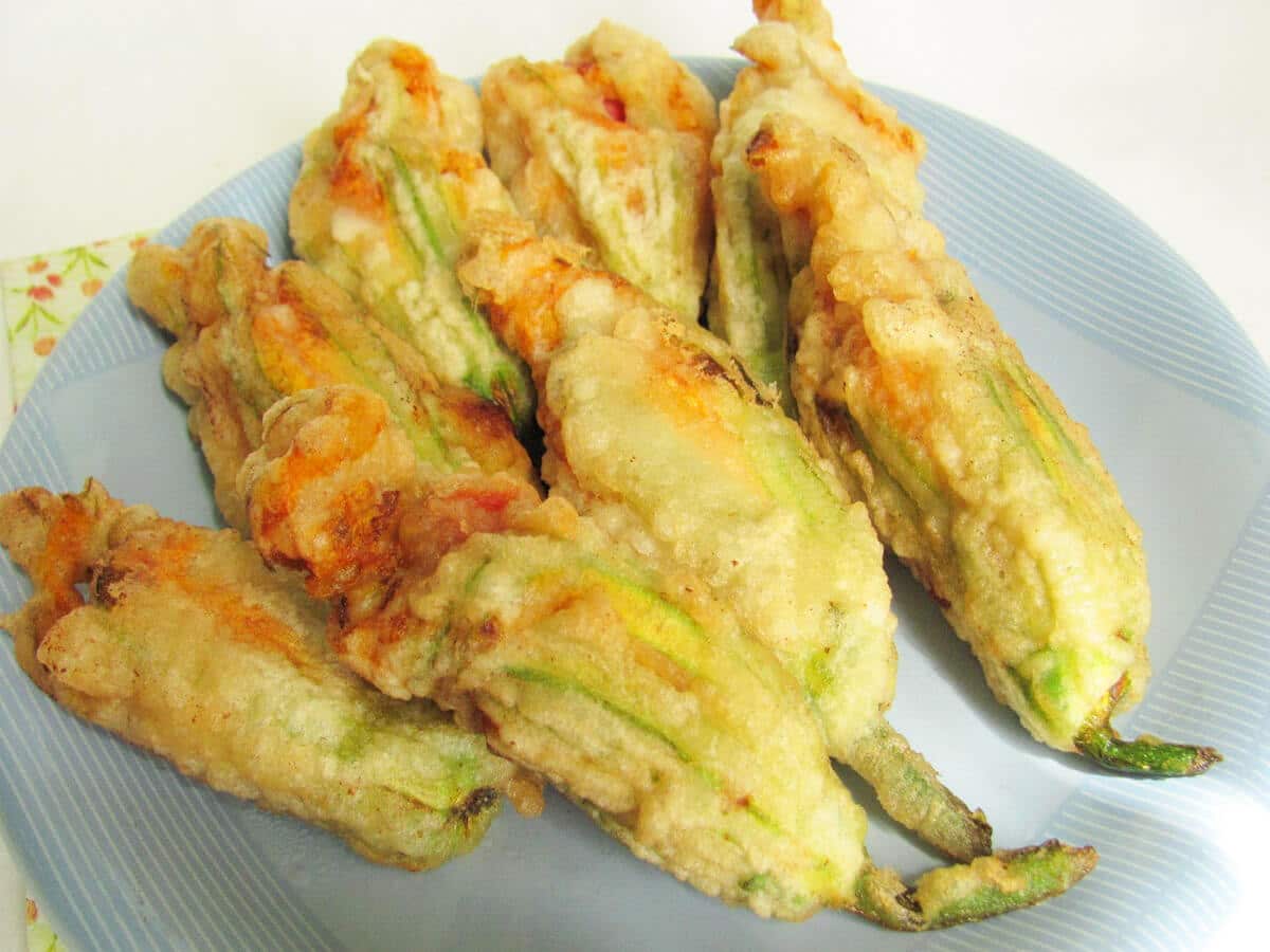 stuffed zucchini flowers ricotta saleme