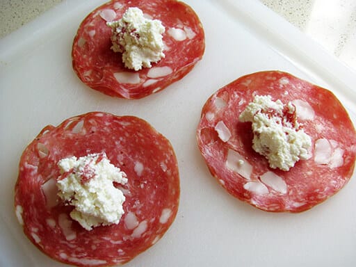 Toskanische Salami mit Ricotta-Käse
