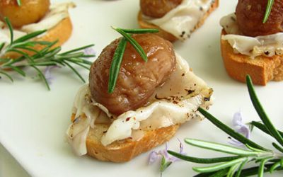 Crostini con Lardo e castagne