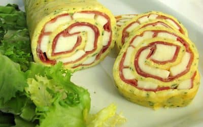 Rotolo di frittata al forno con bresaola