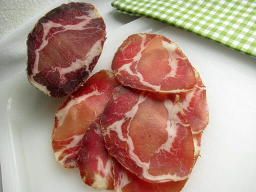 Capocollo stagionato affettato Felici Salumi